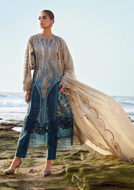 Maria B Luxury Lawn'25 Eid 2 D-08