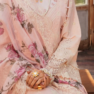 Kahf Luxury Lawn'24 KLE-05B Coralyn - Mohsin Saeed Fabrics