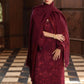 Noor By Saadia Asad Pashmina Shawl'25 D-13 Royal Claret