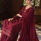 Noor By Saadia Asad Pashmina Shawl'25 D-13 Royal Claret