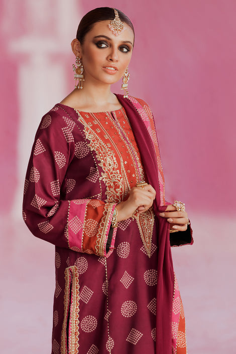 CHARIZMA 3-PC UNSTITCHED EMBROIDERED SILK COLLECTION CTW4-02