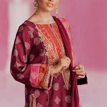 CHARIZMA 3-PC UNSTITCHED EMBROIDERED SILK COLLECTION CTW4-02