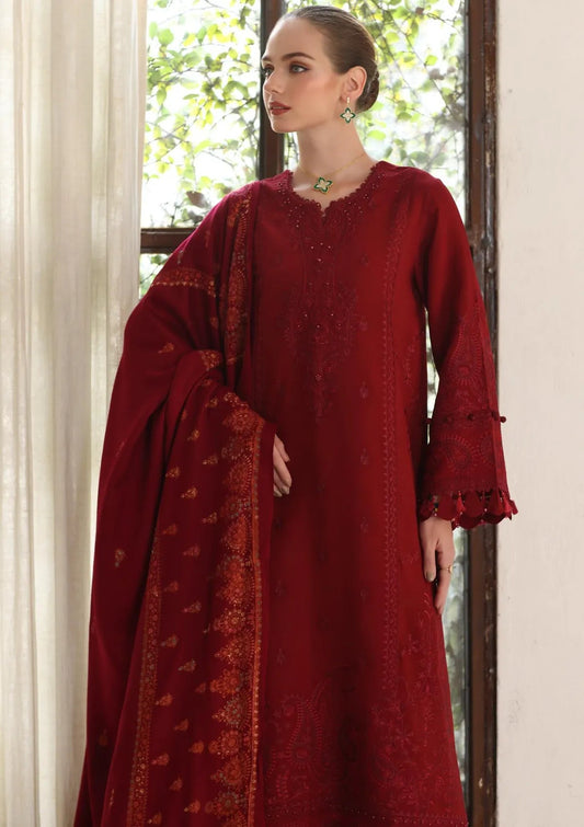 Noor By Saadia Asad Pashmina Shawl'25 D-05 Ember