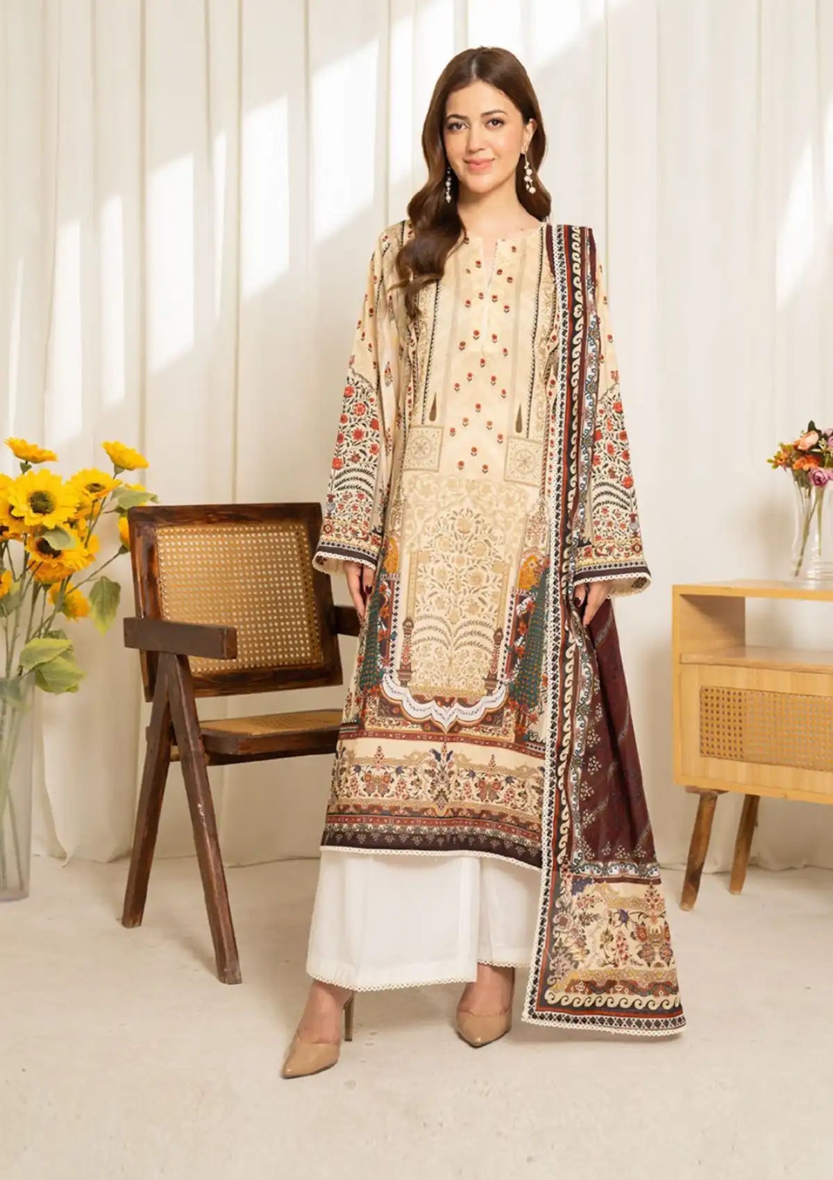 Coco by Zara Shahjahan Sule Printed Lawn'25 Vol-01 D-12