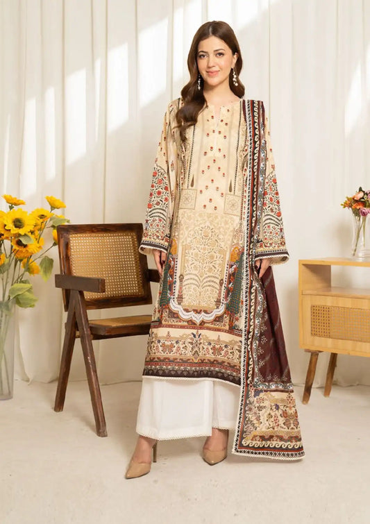 Coco by Zara Shahjahan Sule Printed Lawn'25 Vol-01 D-12
