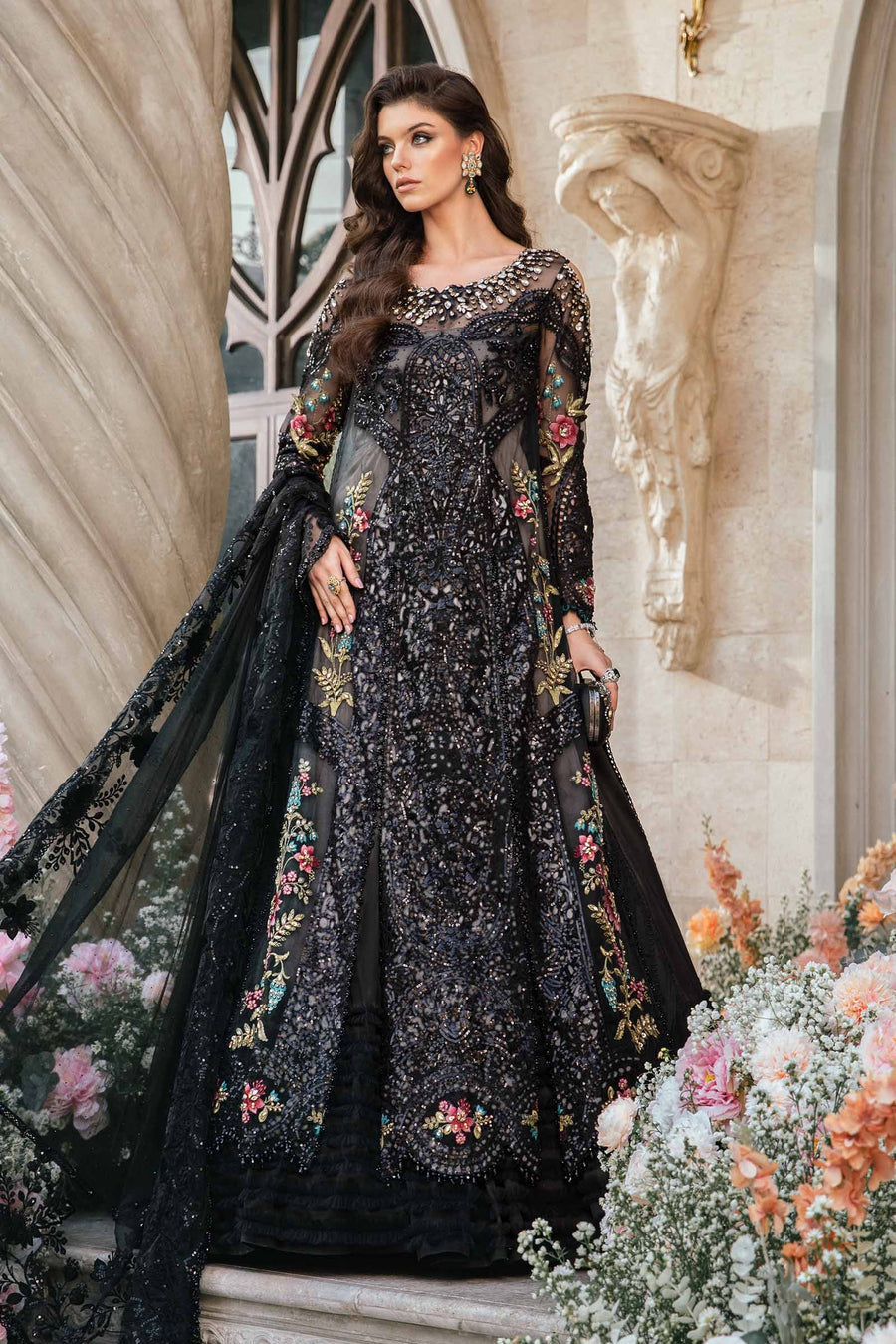 3 PIECE UNSTITCHED EMBROIDERED SUIT | BD-2808