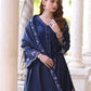 Noor By Saadia Asad Pashmina Shawl'25 D-04 Sapphire