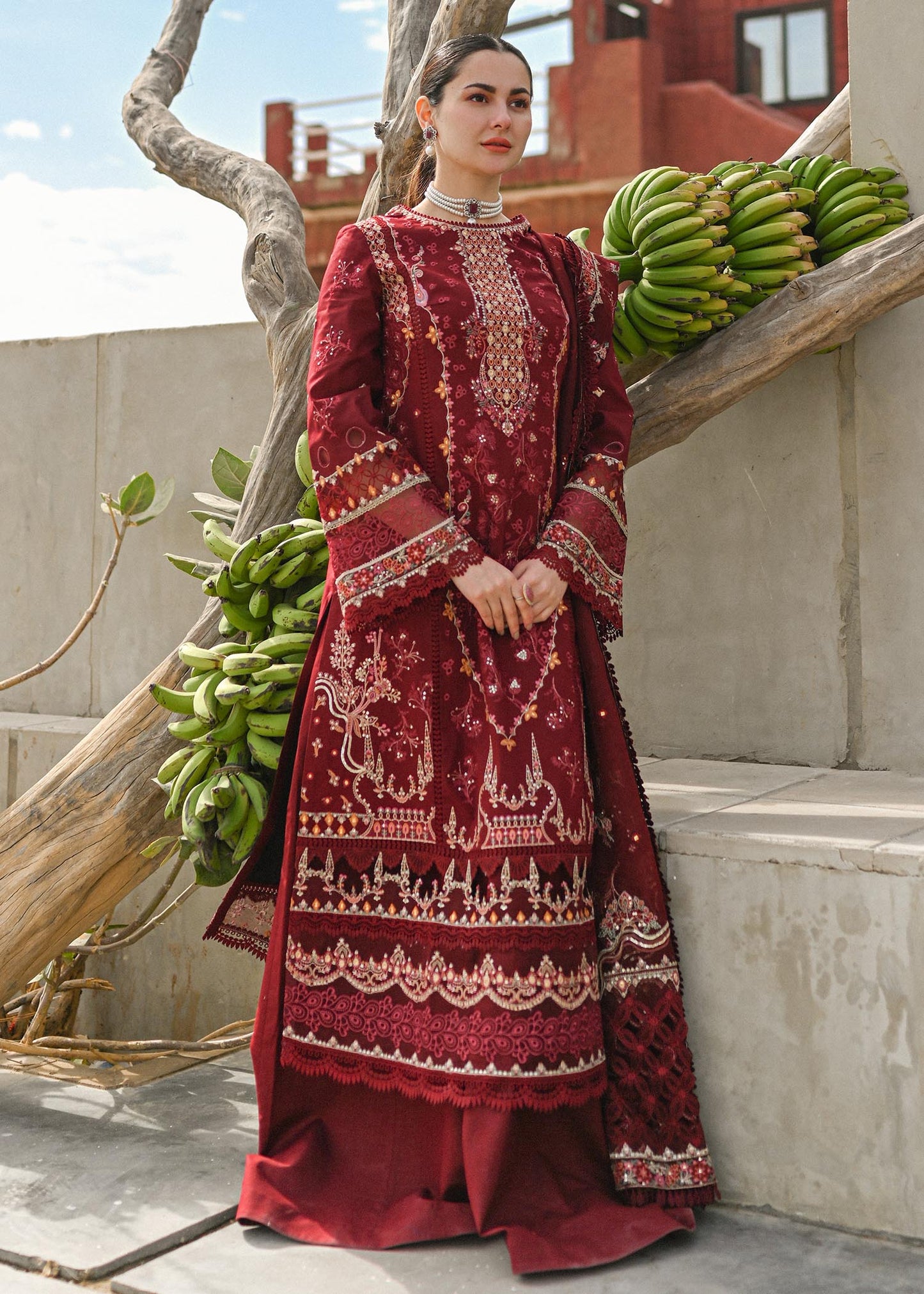 Qalamkar Meral Summer lawn'23  D-08