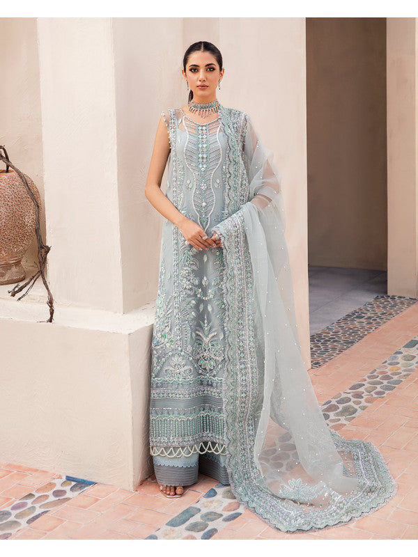 Fairouz (01) Embroidered Net 3-Piece Suit Eid Unstitched Luxury Formals 2022