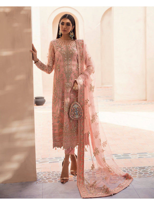 Amirah (04) Embroidered Net 3-Piece Suit Eid Unstitched Luxury Formals 2022