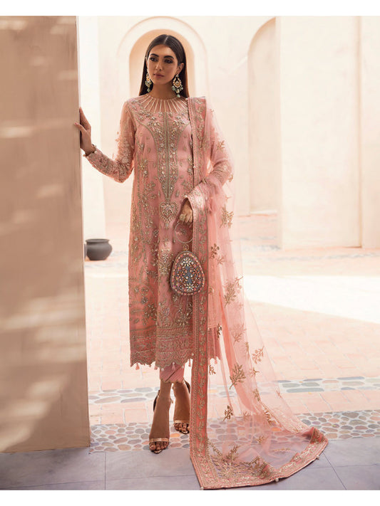 Amirah (04) Embroidered Net 3-Piece Suit Eid Unstitched Luxury Formals 2022