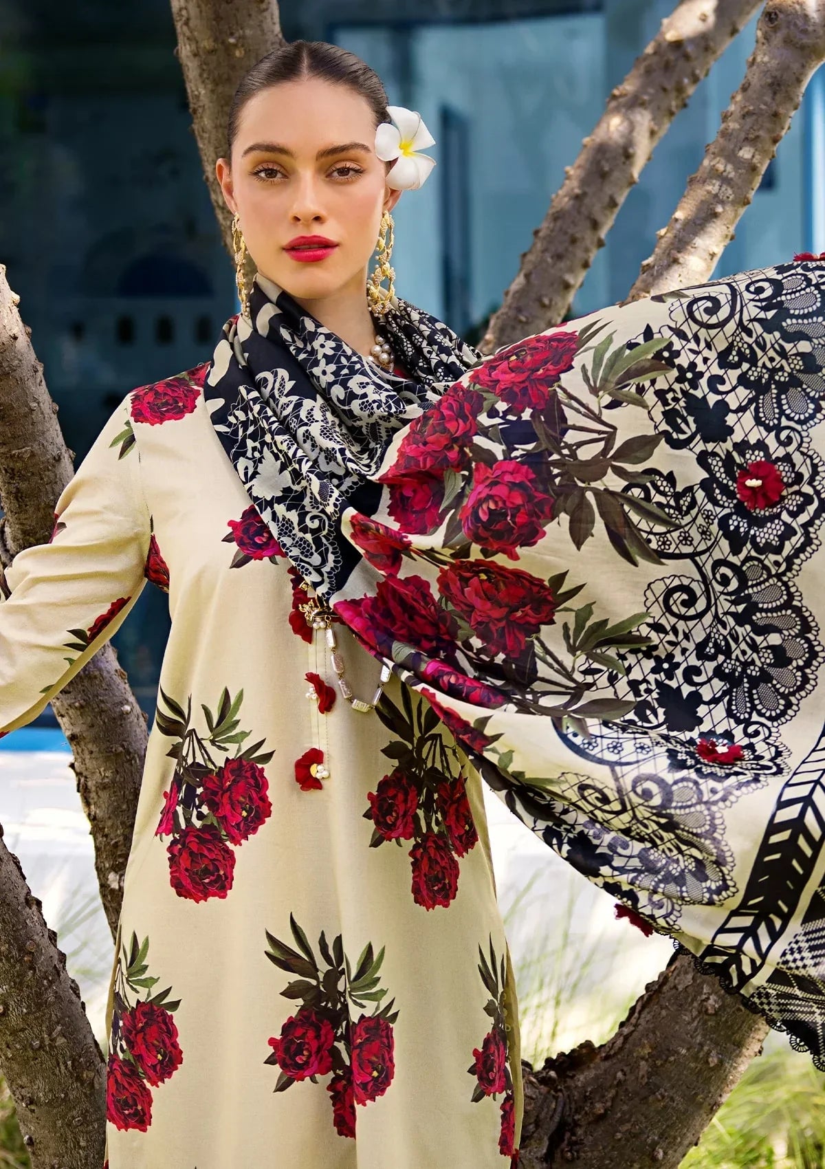 Elaf Prints Lawn'24 EOP-03A SWAN