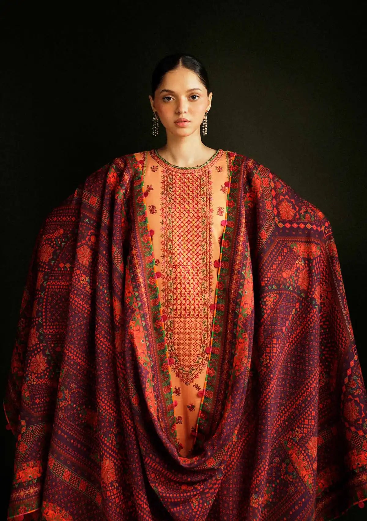 Hussain Rehar Winter Shawl Khaddar'23 Sunrise