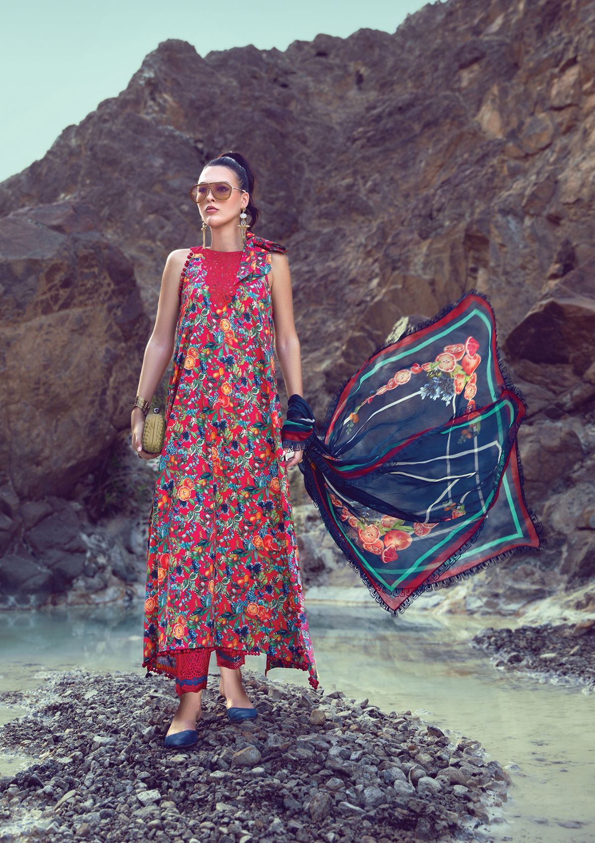 Maria B Desert Rose Mprints Fall'22 MP-03A