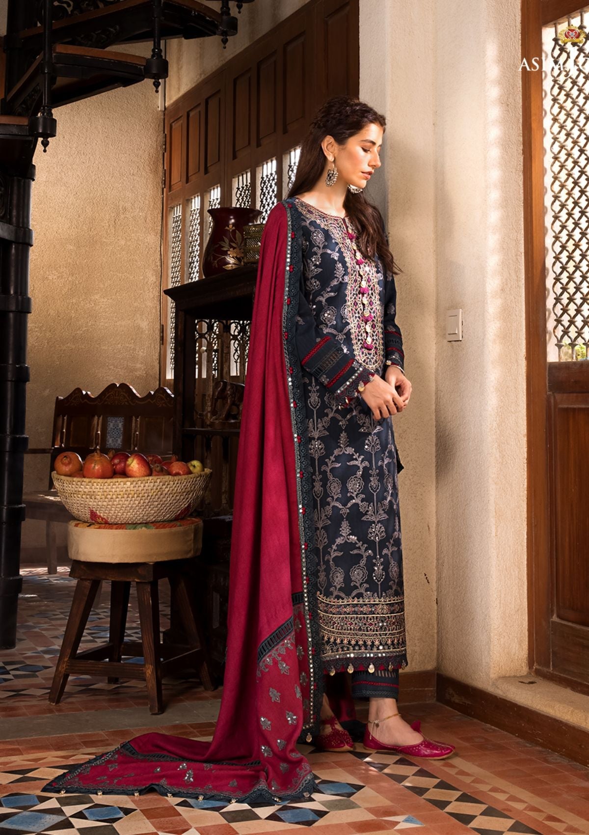 Asim Jofa The Syra Edit Kashmiri Shawl'22 AJK-06