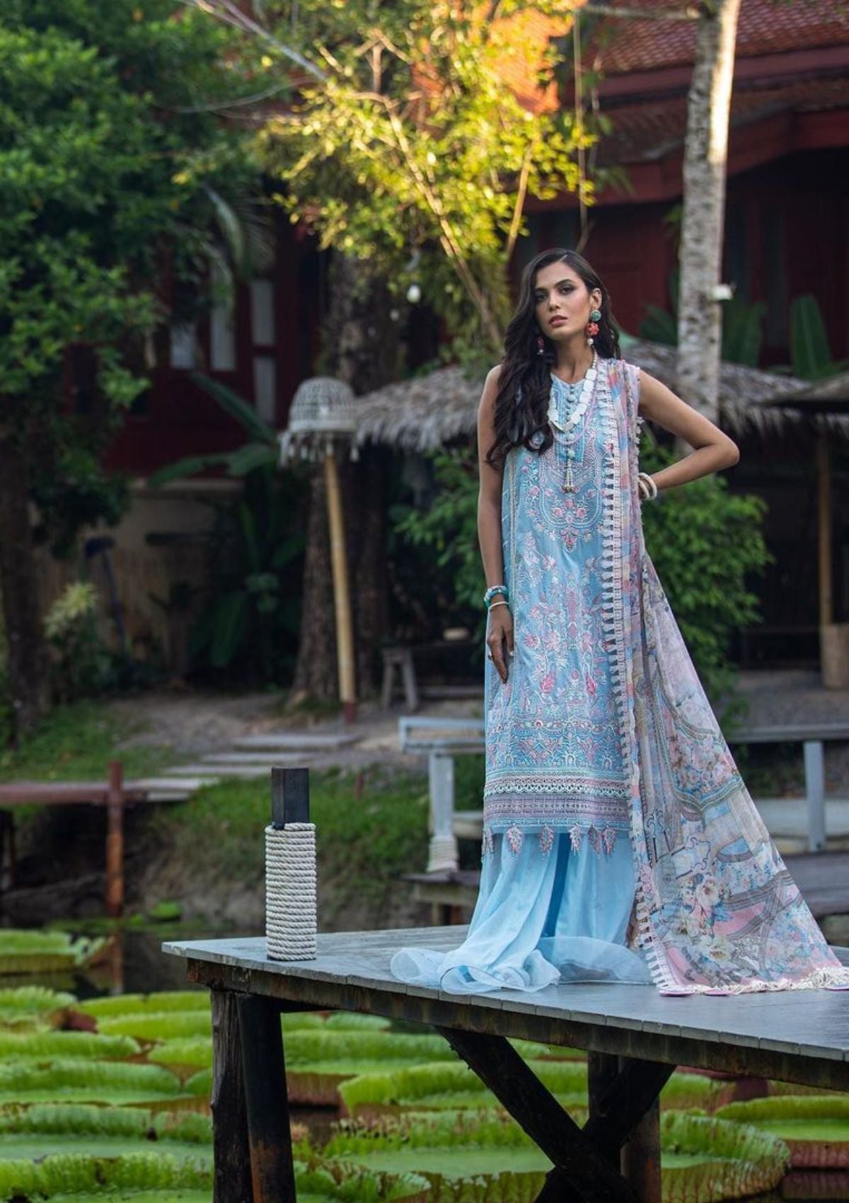 Ansab Jahangir Zoha Luxury Lawn'23 AJLL-01(Hibiscus)