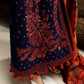 Hussain Rehar Winter Shawl Khaddar'23 Cerulean