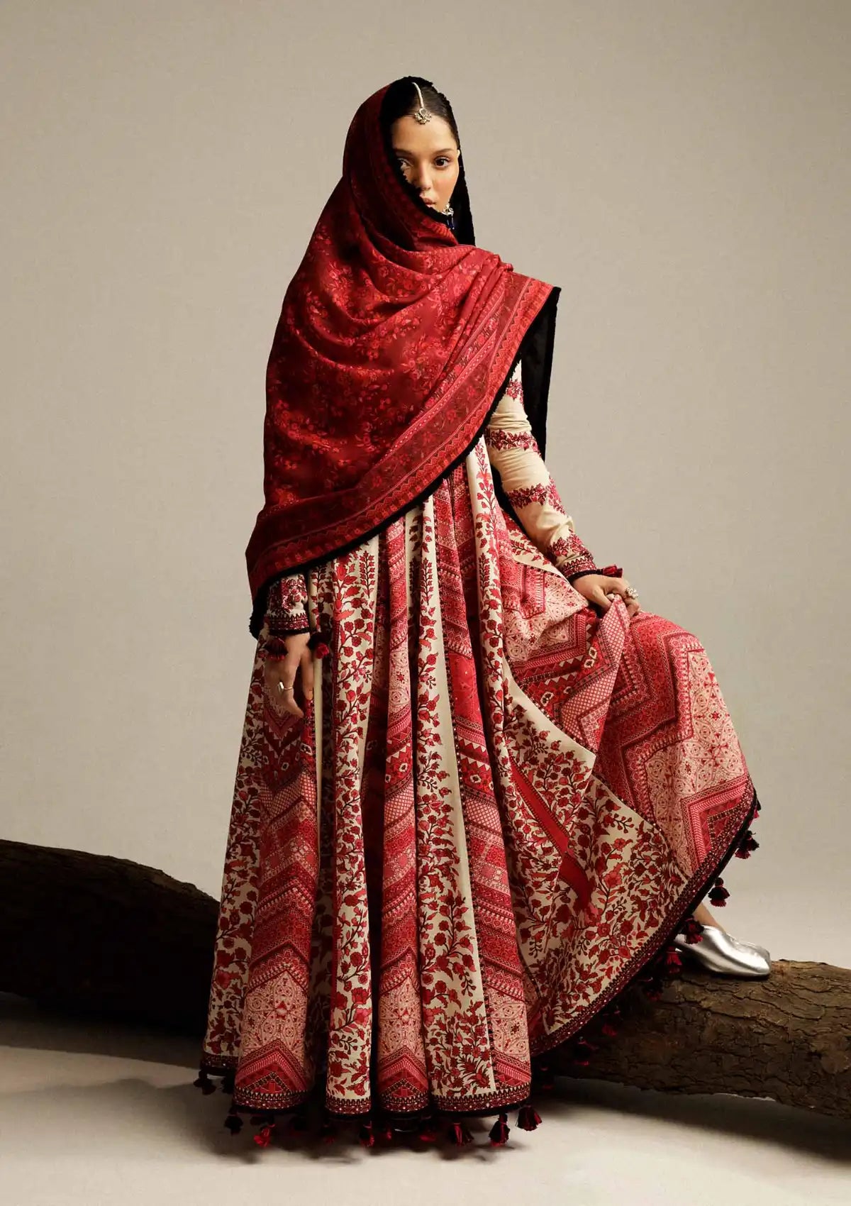 Hussain Rehar Winter Shawl Khaddar'23 Opaline