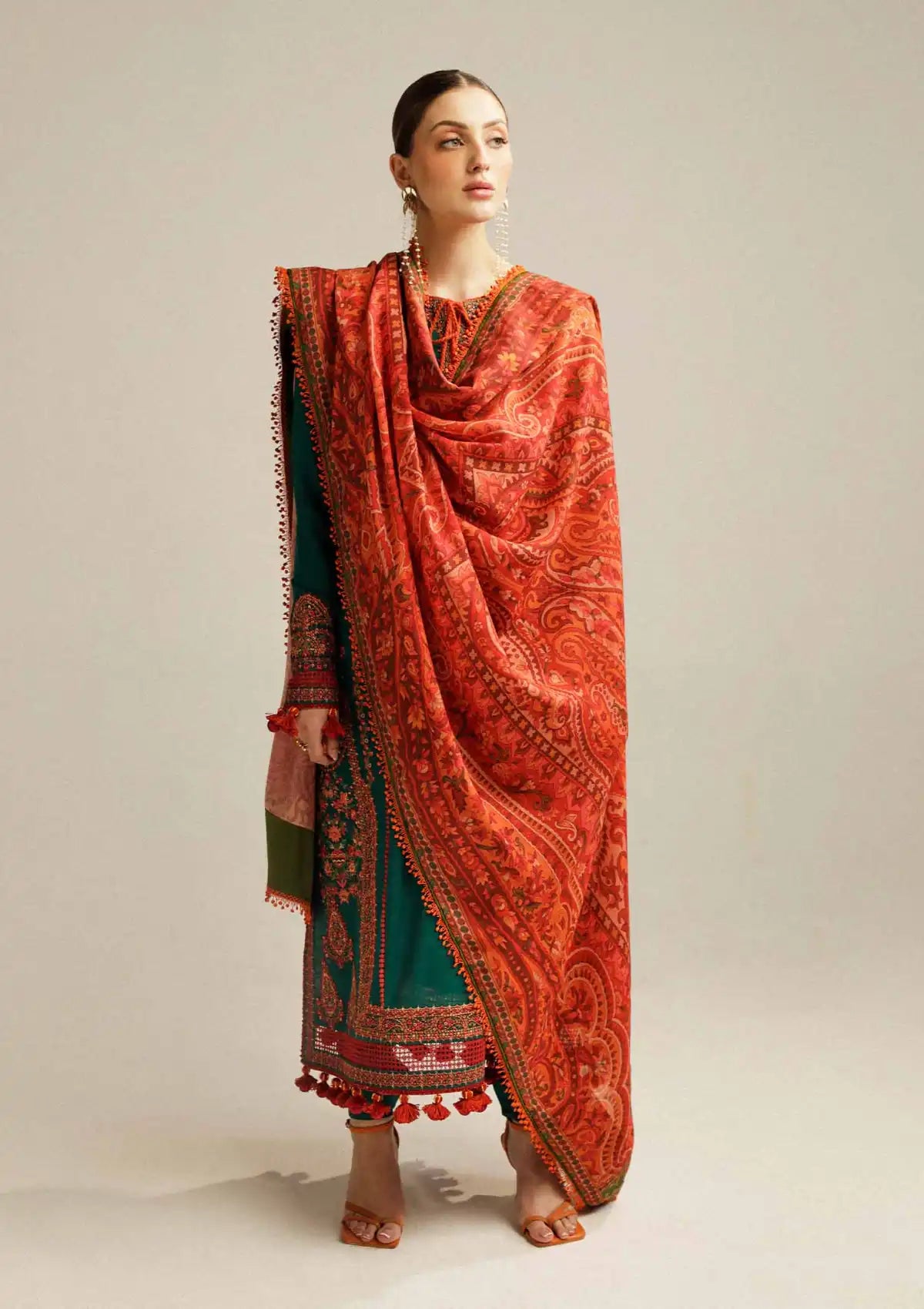 Hussain Rehar Winter Shawl Khaddar'23 Marjaan