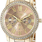 XOXO Women's Analog Watch with Crystal-Inset Bezel, Gold and Rose Gold Watch Two-Tone Chain Link Strap Model: XO5873