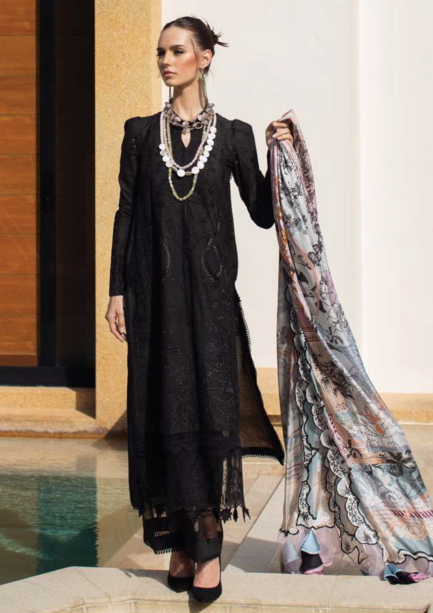 Ansab Jahangir Zoha Luxury Lawn'23 AJLL-12 (Calla Lily)