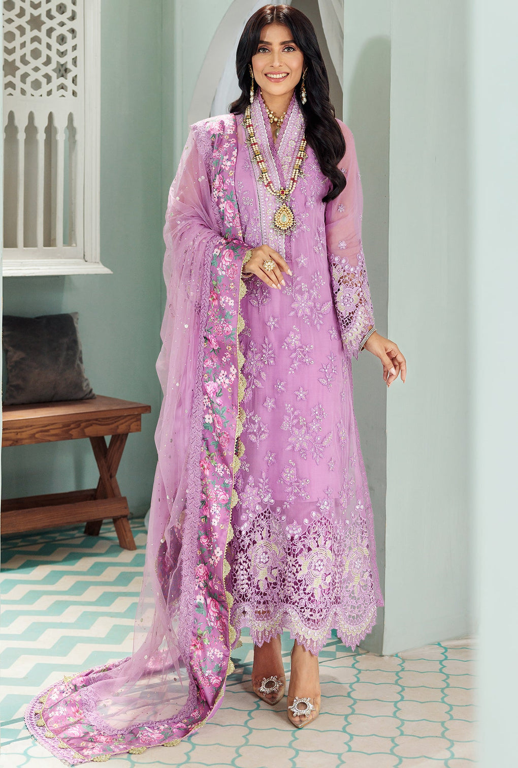 Noor By Sadia Asad Chiffon Laserkari`22 D#3