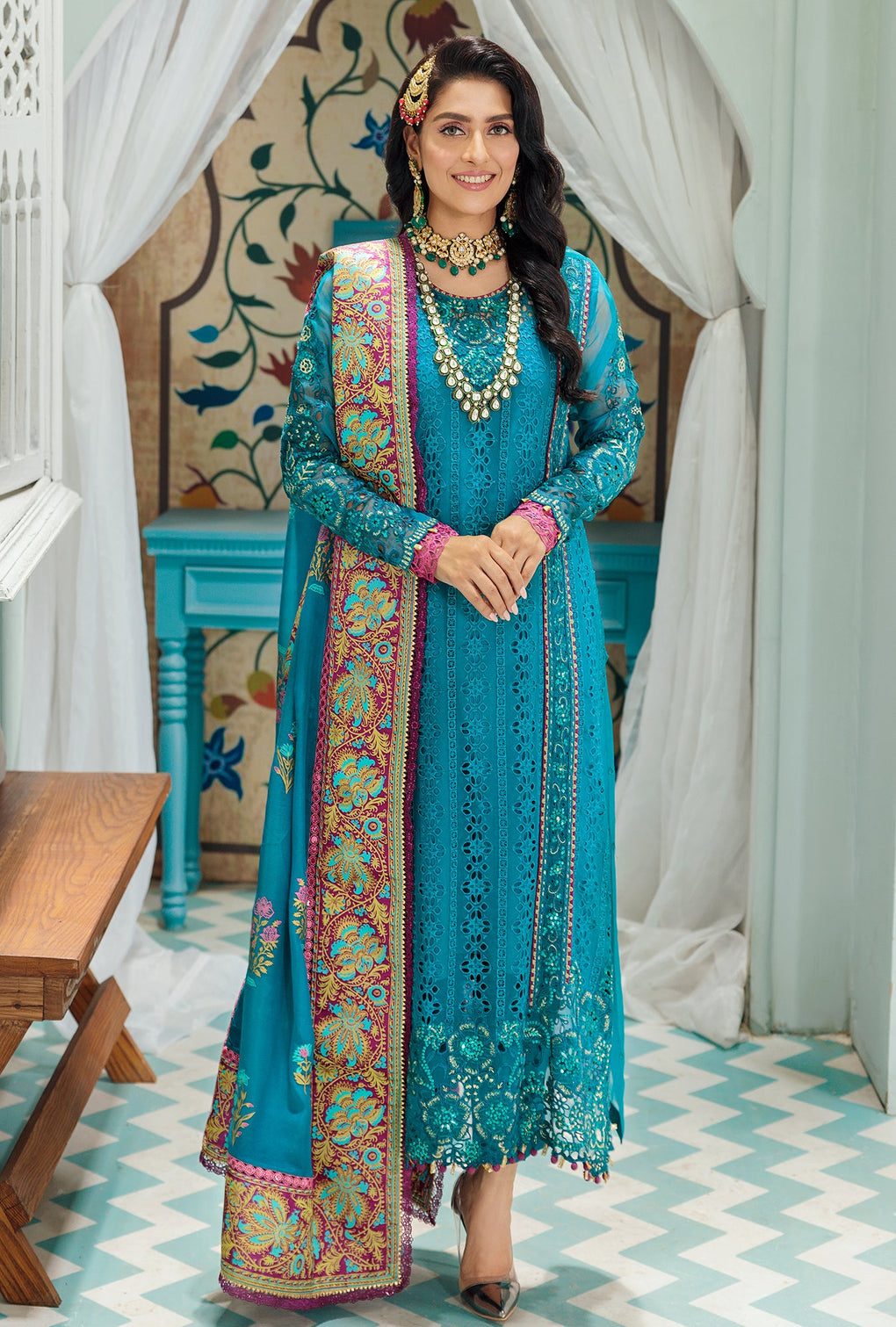 Noor By Sadia Asad Chiffon Laserkari`22 D#5