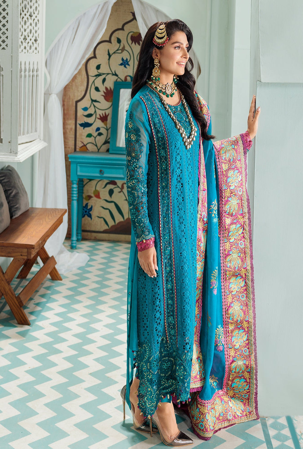 Noor By Sadia Asad Chiffon Laserkari`22 D#5