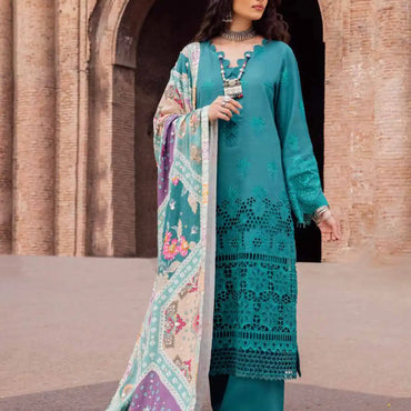 Nureh Bazaar Emb Chikankari Khaddar'23 NE-51