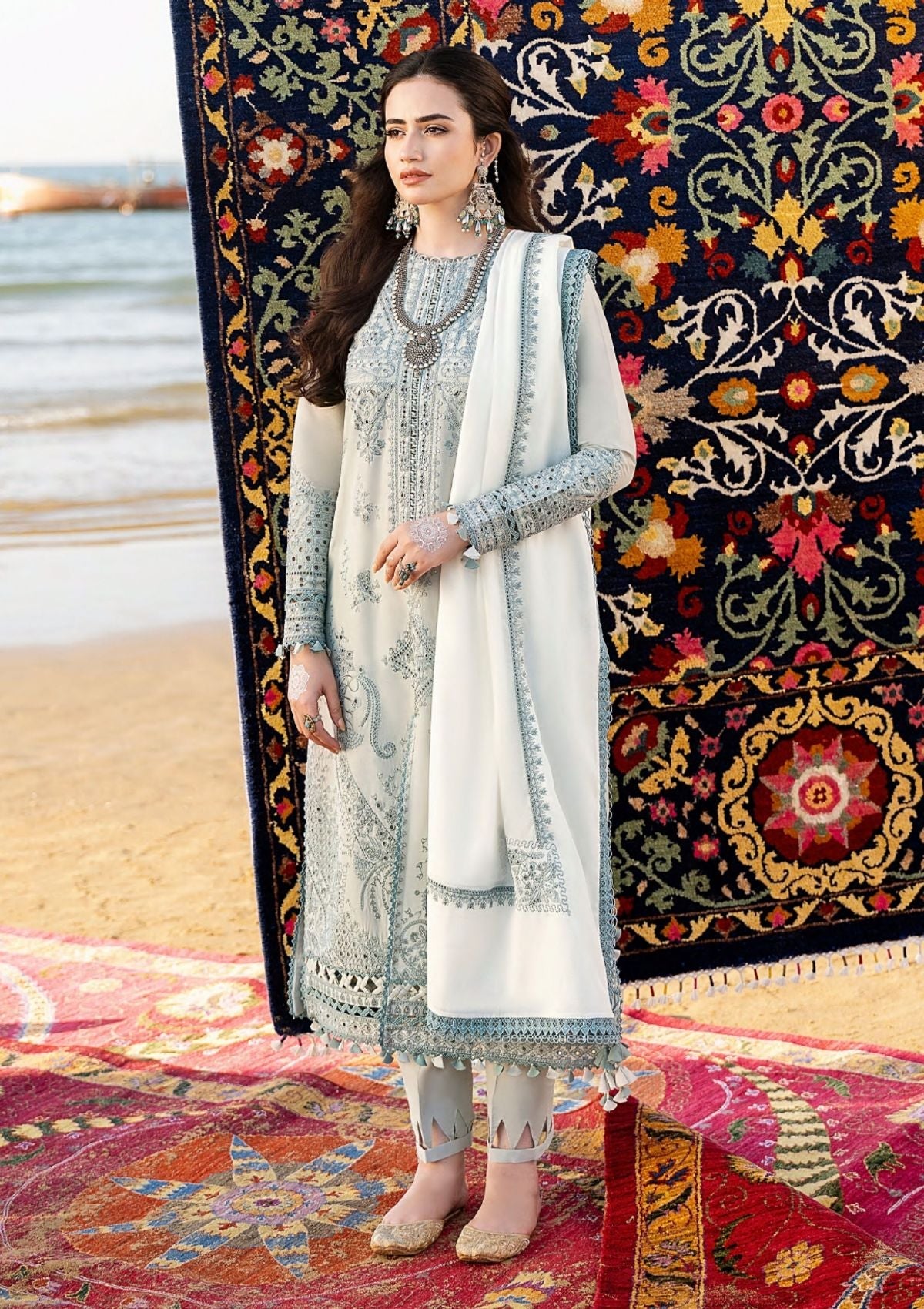 Jazmin Shahkaar Eid Festive Lawn'23 D-07 Roshan