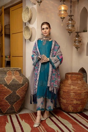 3 Pc Unstitched Embroidered Khaddar CNW-10