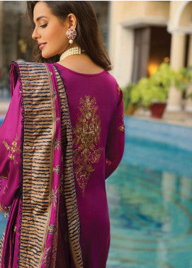 Rang Rasiya Embroidered Dobby Linen Suits Unstitched 3 Piece RR21PW D-11 ROSHANAY - Winter Collection