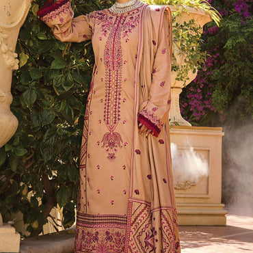 Rang Rasiya Embroidered Dobby Linen Suits Unstitched 3 Piece RR21PW D-13 MEHSAN - Winter Collection